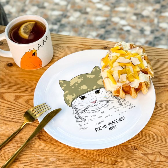 Тарілка ORNER «Кіт-захисник»: Фото