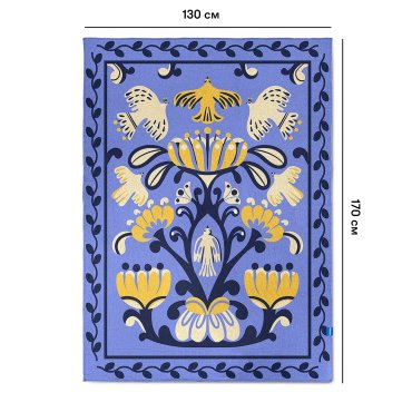 Плед «Мировое дерево» голубой: фото 2 - ORNER