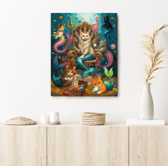 Paint by numbers "Cat Underwater Kingdom": Photo