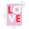 Блокнот в клетку Love фиолетовый: Фото 2