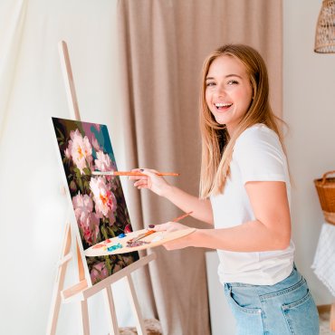 Картина по номерам «Пудровые пионы»‎: Фото - ORNER