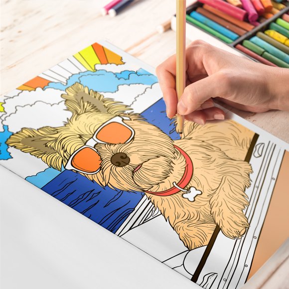Coloring Book "Happy Dogs Daily Life": Photo