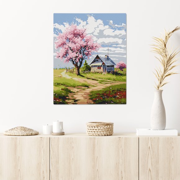 Painting by numbers "Spring landscape": Photo
