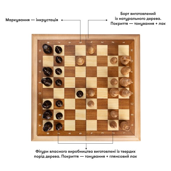 Light brown wooden chess: Photo