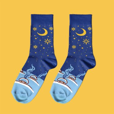 Socks Winter attributes blue: photo 2 - ORNER