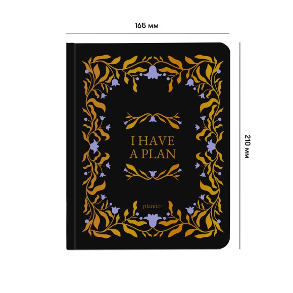 Планер «I HAVE A PLAN» черный с плетением: Фото