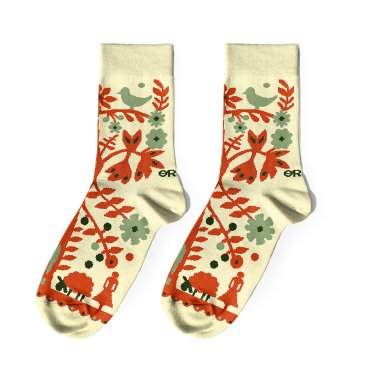 Socks Ukrainian Vytynanky light: photo - ORNER