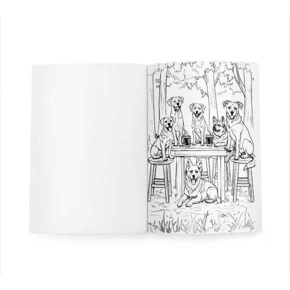 Coloring Book "Happy Dogs Daily Life": Photo