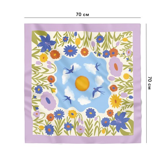 Платок «Ласточкино небо» голубой: Фото