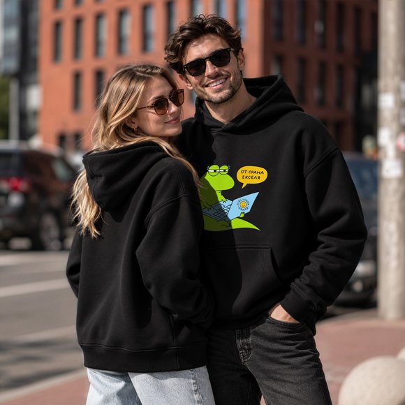 Oversized hoodie ORNER x MALIUNOK "Excelya" black: Photo