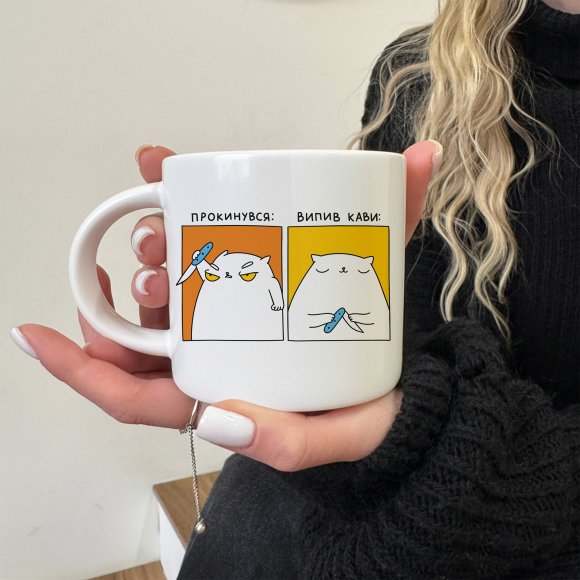 Чашка «Кот-кофеман»: Фото
