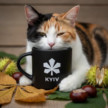 Чашка «Киев» черная: фото 2 - ORNER