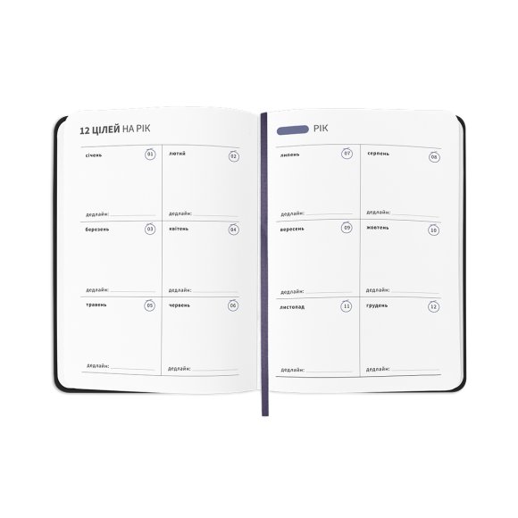 Планер-дневник «Мой продуктивный год» черный: Фото