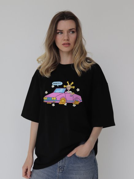 Oversized T-shirt ORNER x Maliunok "I’ll Figure It Out" black: Photo