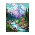 Алмазная мозаика «Стремительная горная река»: Фото