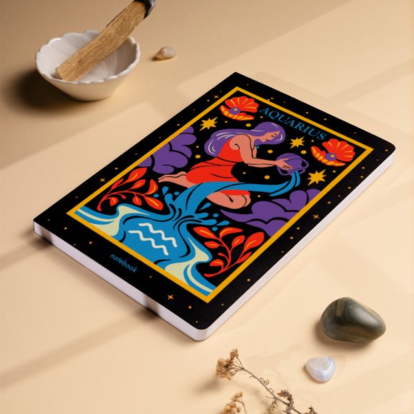 Dotted notebook Zodiac sign — Aquariu: Photo