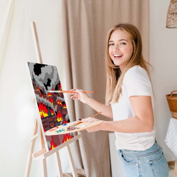 Картина за номерами ORNER x Venya Son «Палаючий кремль»: Фото