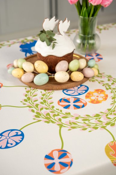 Tablecloth "Easter Meadow" light 130x170: Photo
