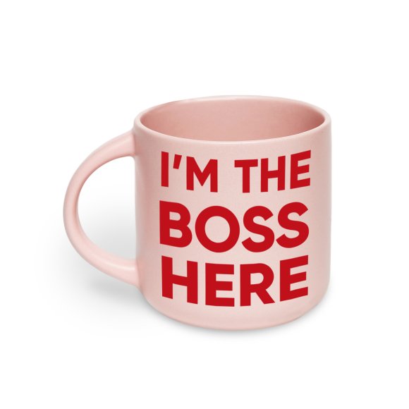 Чашка розовая «I am the boss here»: Фото