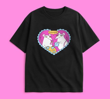 Oversized T-shirt ORNER x Maliunok Tell me black: photo 2 - ORNER