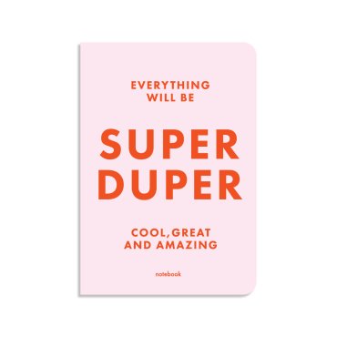 Блокнот в клетку SUPER DUPER розовый: фото - ORNER