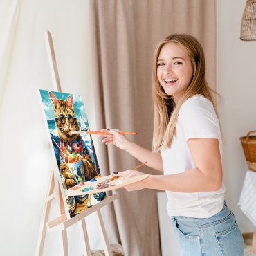 Картина по номерам «Кот в отпуске»: Фото - ORNER