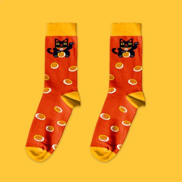 Socks Cats and Lucky Symbols red: photo 2 - ORNER