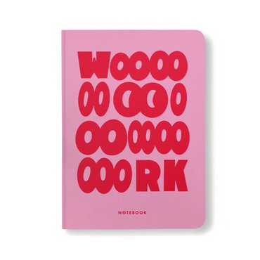 Блокнот в точку «WOOOOOORK» розовый: фото - ORNER