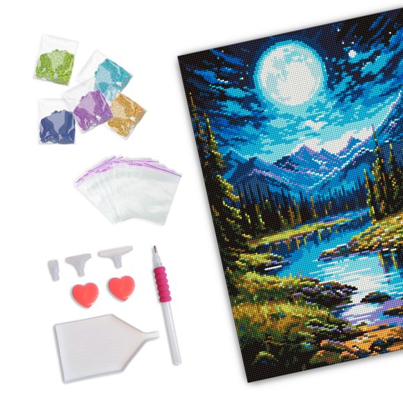 Diamond mosaic "Mountain river. Landscape": Photo