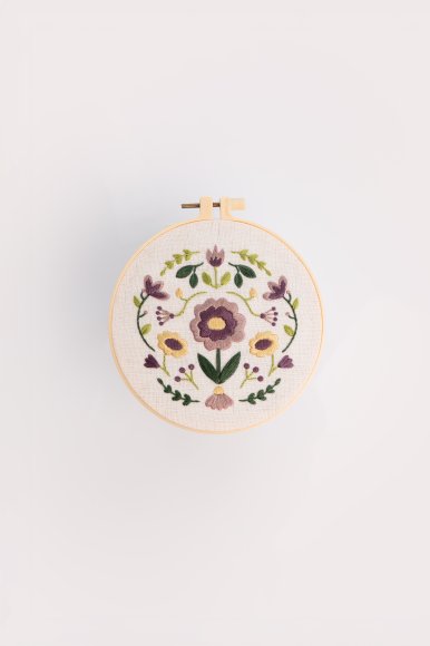 Набор для вышивания Ø160 мм «Цветочная симметрия»: Фото