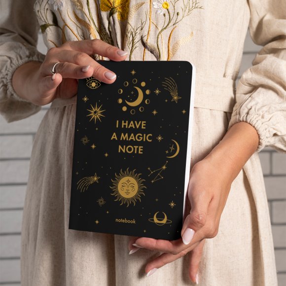 Блокнот у клітинку «I HAVE A MAGIC NOTE» чорний: Фото