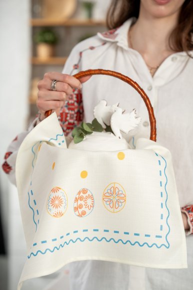 Towel "Easter Moments" light blue 40x70: Photo