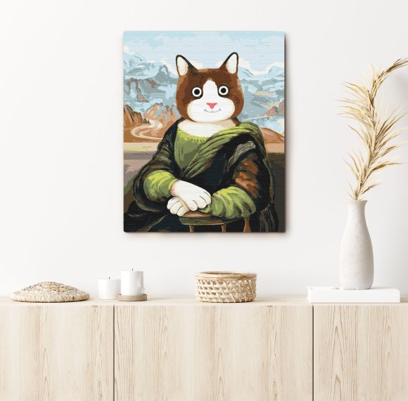 Картина по номерам ORNER x InnaRuda «Кото Лиза»: Фото