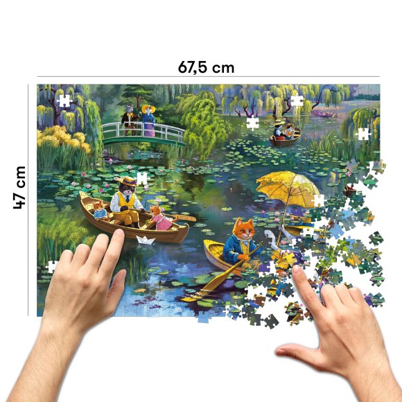 Пазл «Кошачий сад Моне» 1000 элементов: Фото