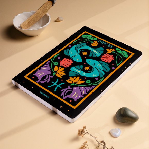 Блокнот в точку «Знак зодиака — Рыбы»: Фото