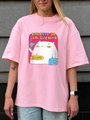 Oversized T-shirt ORNER x Maliunok "Delay" pink: Photo 4