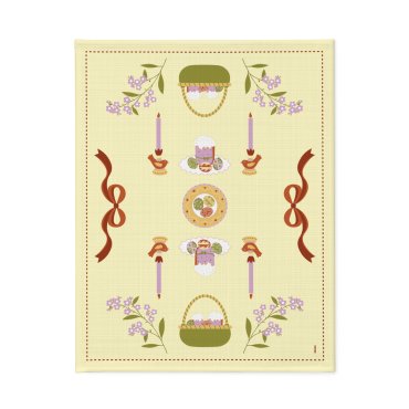 Скатерть «Пасхальная корзина» жёлтая 130х170: фото - ORNER