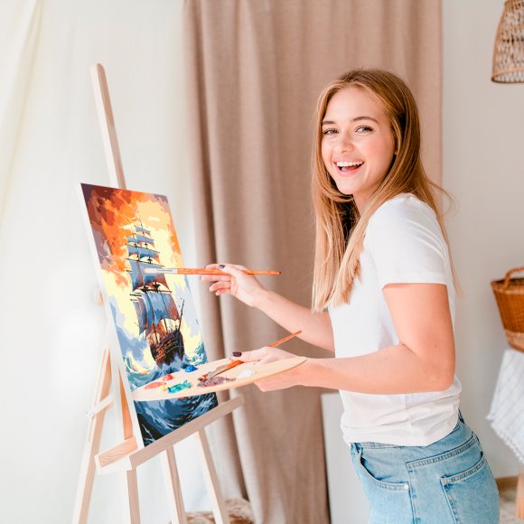 Картина за номерами «Корабель в океані»: Фото