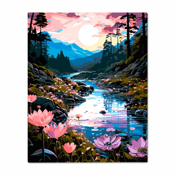 Картина по номерам «Лотосы»: Фото