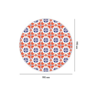 Embroidery kit Ø190 mm ORNER x Diva Olivka Two-color ornament: photo 2 - ORNER