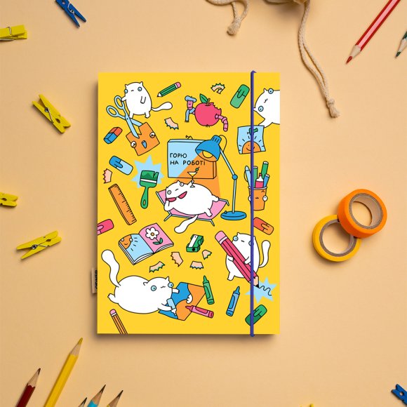 Скетчбук «Горю на работе» ORNER x Maliunok: Фото