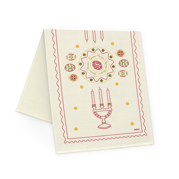 Полотенце «Пасхальные моменты» светло-красное 40х70: Фото