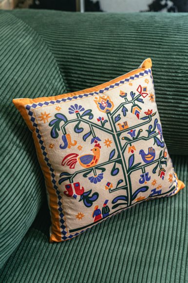 Подушка «Дерево жизни» бежевая: Фото