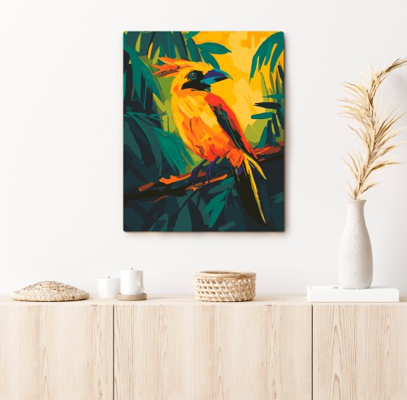 Painting by numbers "Bird of Paradise": Photo