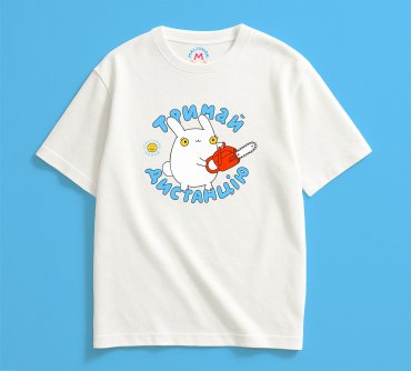 Oversized T-shirt ORNER x Maliunok “Keep Your Distance” dairy: photo 2 - ORNER