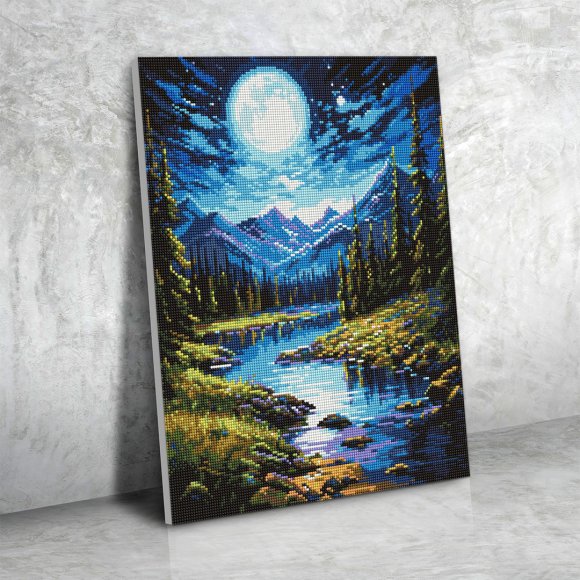 Diamond mosaic "Mountain river. Landscape": Photo