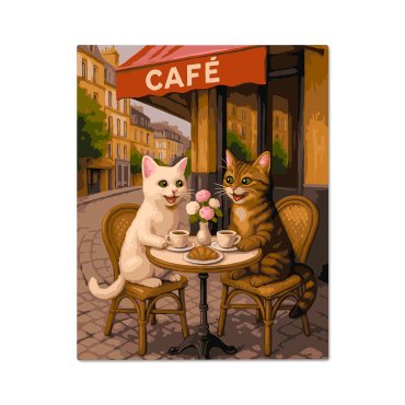 Paint by numbers Cat Cafе: photo - ORNER
