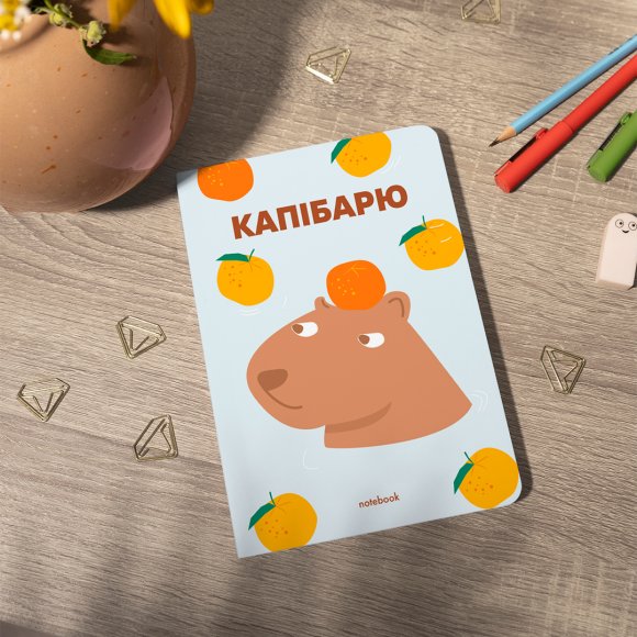 Блокнот в точку «Капибарю» голубой: Фото