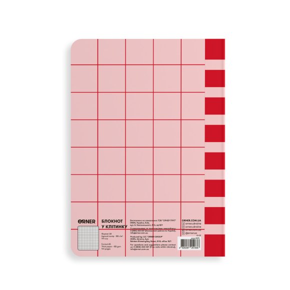 Блокнот в клетку «Для мечт, целей и желаний» красный: Фото
