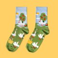 Носки «Гуси-винолюбы» зелёные: Фото 2